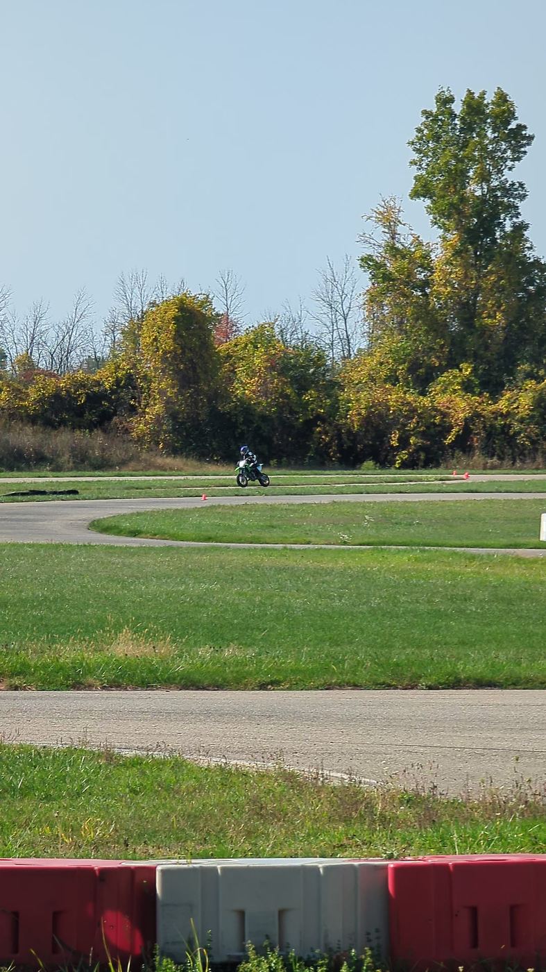 A lone rider circulating at Lombardy late in the season