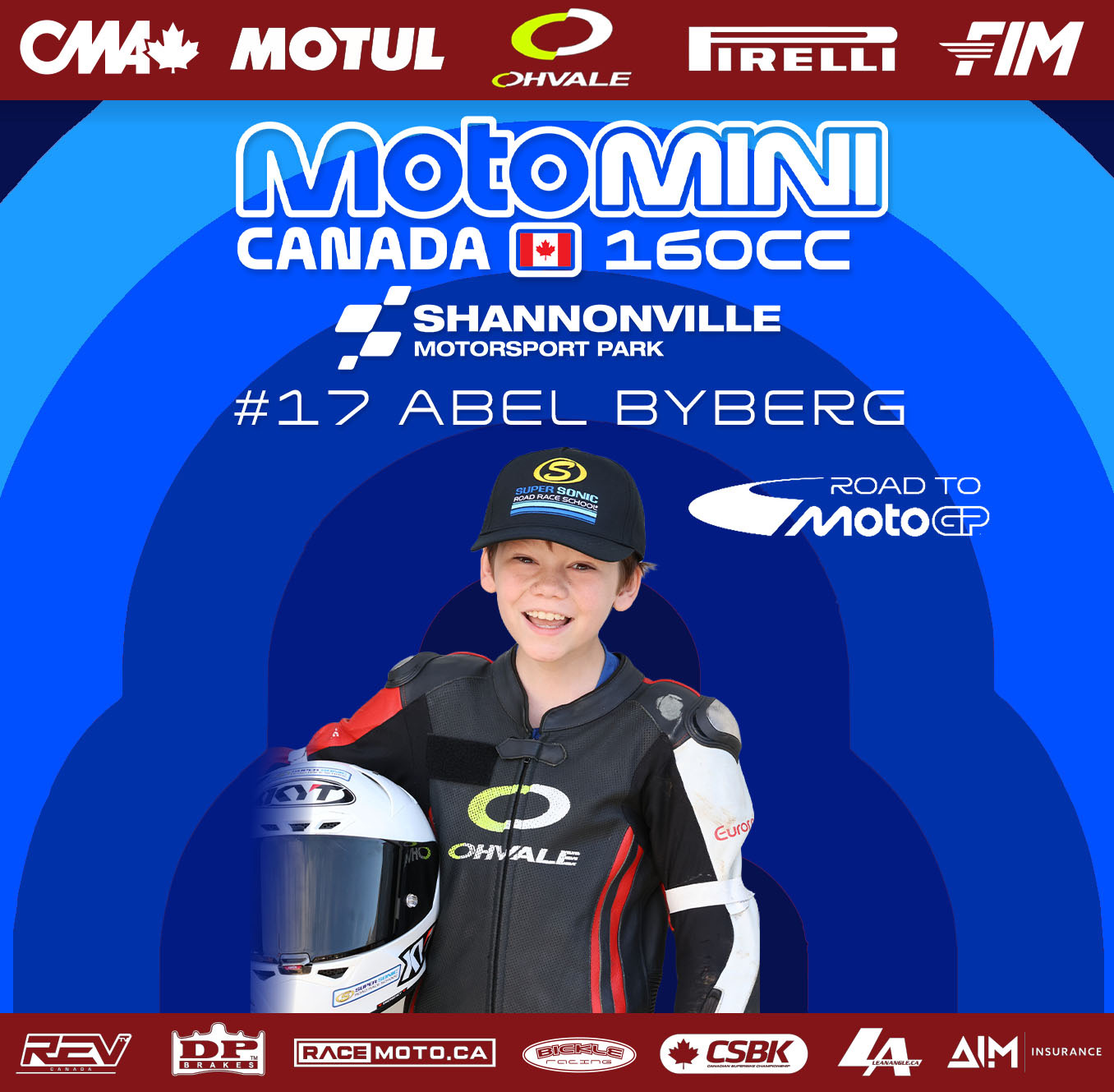 160cc rider card — #17 Abel Byberg