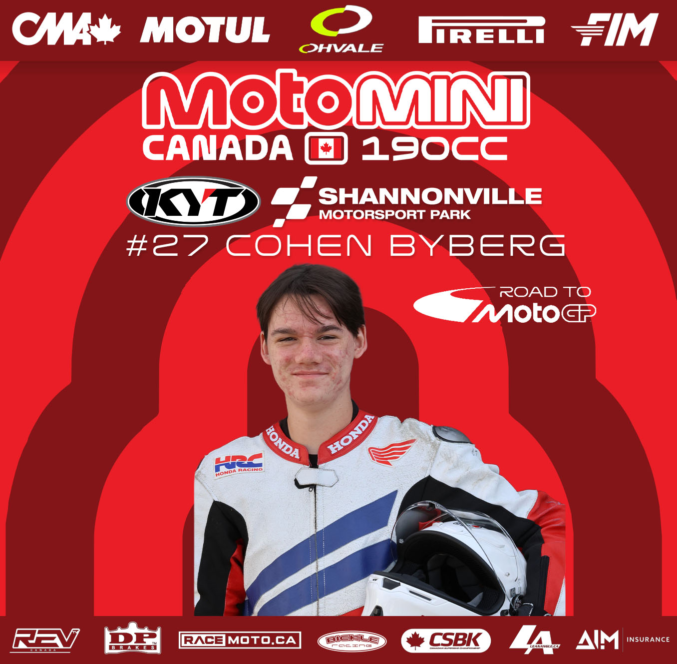 190cc rider card — #27 Cohen Byberg