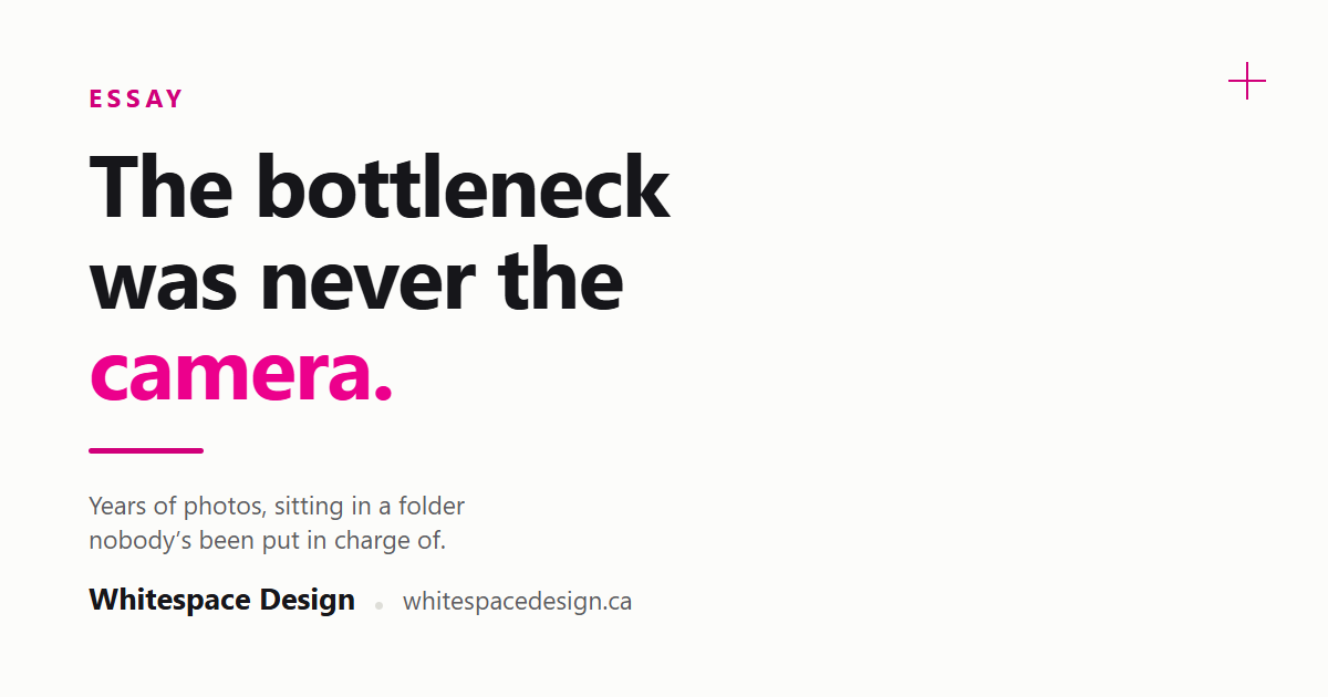 Title card reading "The content you already have." — Whitespace Design essay